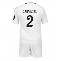 Camiseta Real Madrid Daniel Carvajal #2 Primera Equipación Replica 2024-25 para niños mangas cortas (+ Pantalones cortos)